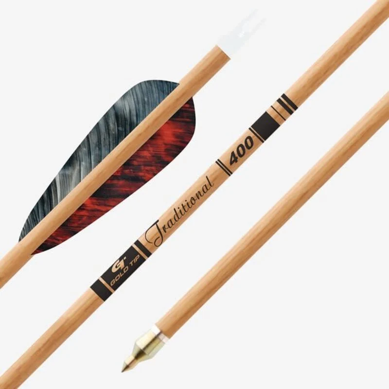 Gold Tip Traditional  4" Feather 400 Spine