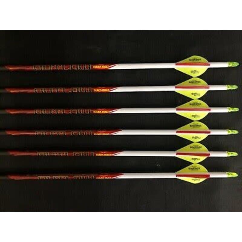 Black Eagle Outlaw White Crested  Arrows  350 (6pk)